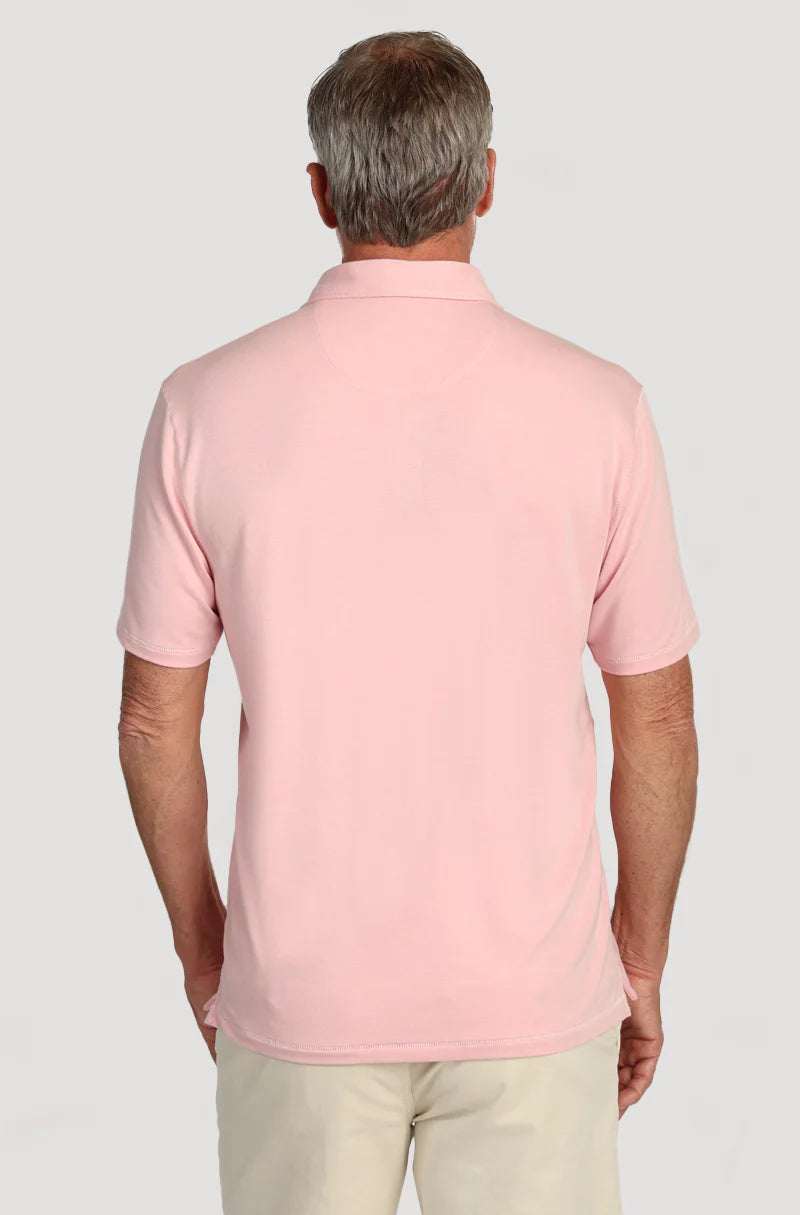 Malibu Del Mar Polo in pink back view