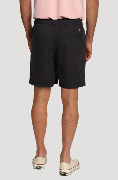 Dawn to dusk drawstring short in charcoal back view