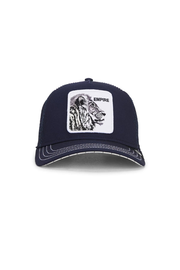 THE EMPIRE LION TRUCKER IN NAVY FRONT VIEW