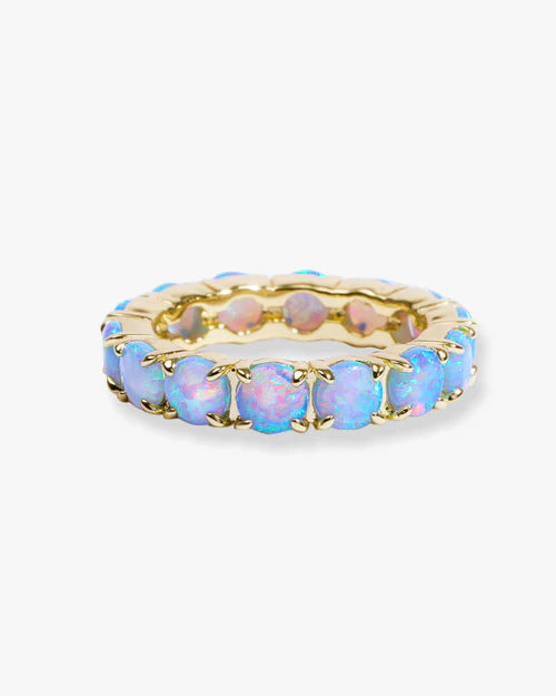 Grand Heiress ring in gold with blue opal 