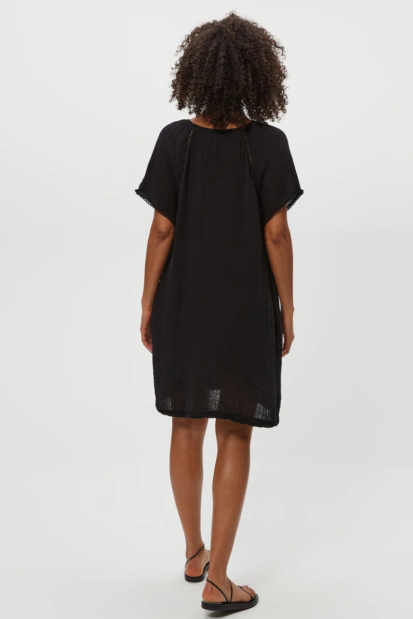 SKY MINI DRESS IN BLACK BACK VIEW