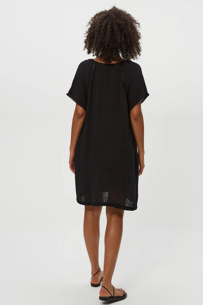 SKY MINI DRESS IN BLACK BACK VIEW