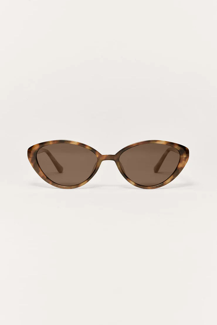Lunettes de soleil polarisées écaille brune, verres marron, forme œil-de-chat