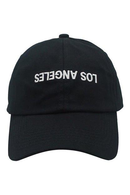 Los Angeles upside down cap in black