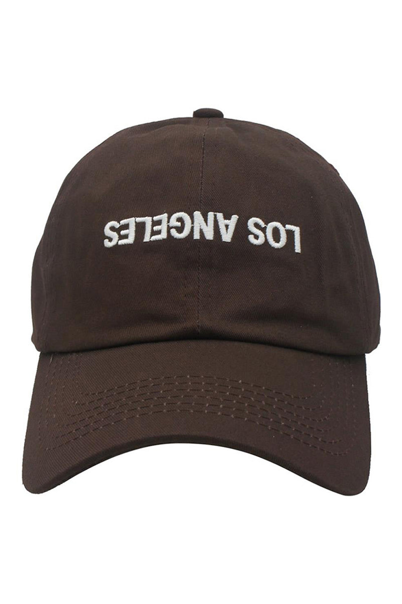 Los Angeles upside down cap in dark brown