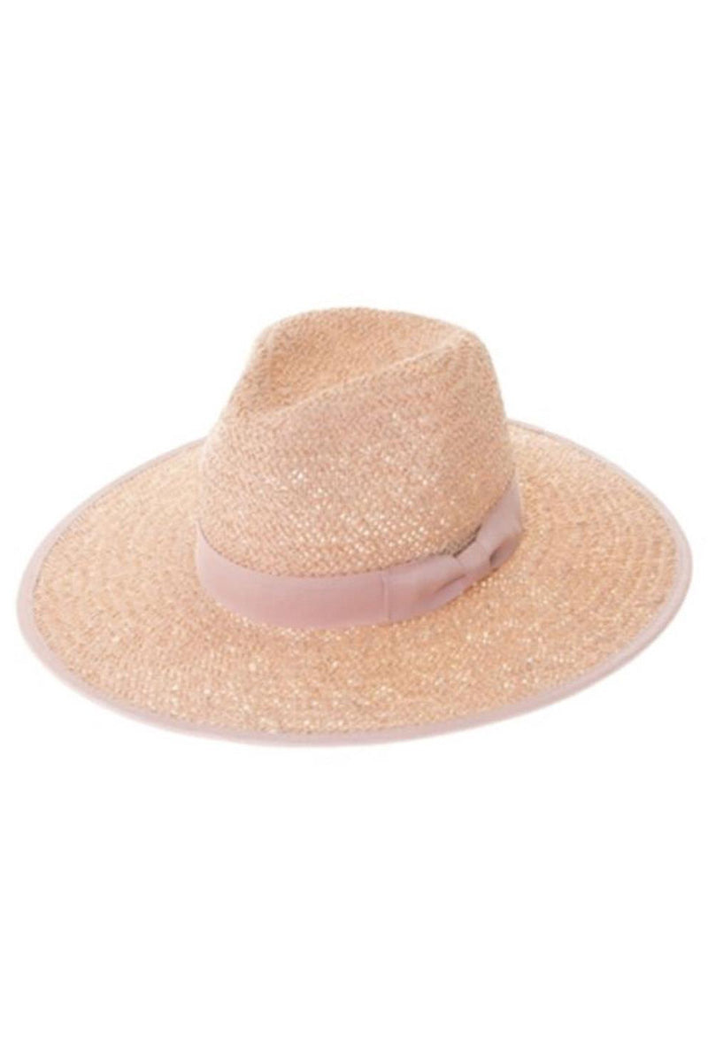 Handwoven starched toyo panama in pink 