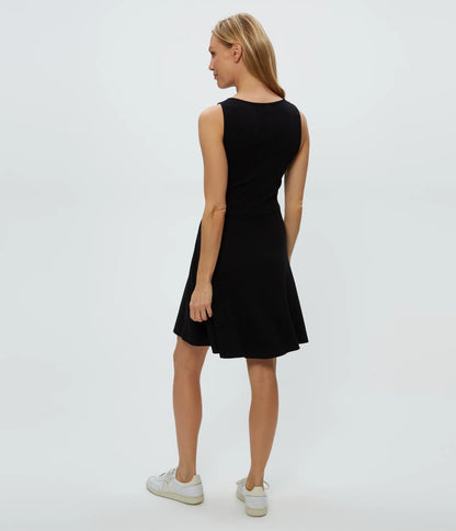 ANDY MINI SKATER DRESS IN BLACK BACK VIEW