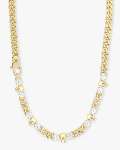 Ride or die cuban necklace 18" in gold image of chain 