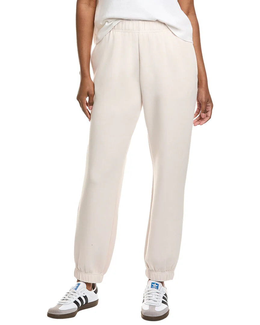 Cloud fleece jogger in pearl front view