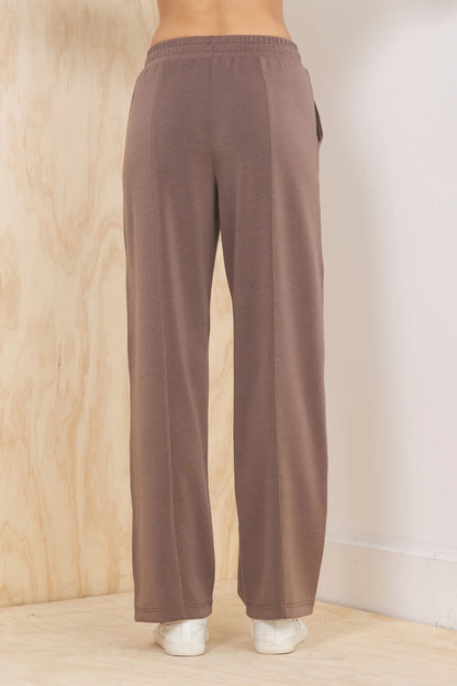 LUXE CLOUD WIDE LEG PANT IN JAVA BACK VIEW