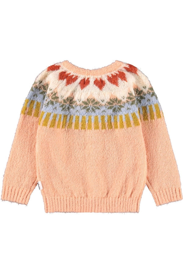 BAY KNITTED CARDIGAN IN NORDIC BUNNY BACK VIEW