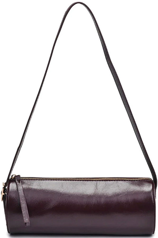 CHIC MILA SHOULDER BAG IN WINE FRONT VIEW