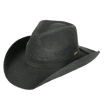 Terry cloth cowboy hat in black 