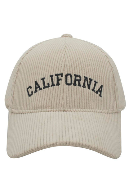 Corduroy California Ball Cap in taupe