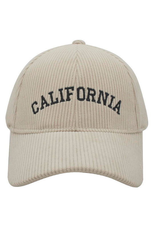 Corduroy California Ball Cap in taupe