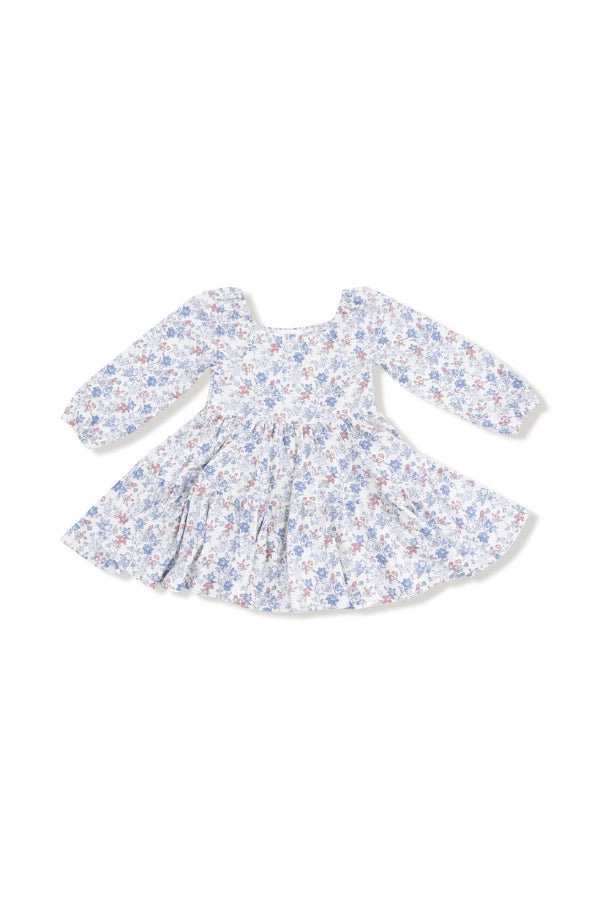 CAP SLEEVE DRESS IN COUNTRY GIRL FLORAL FRONT VIEW