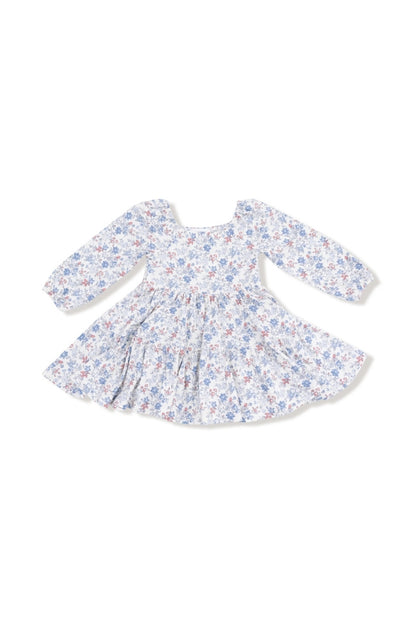CAP SLEEVE DRESS IN COUNTRY GIRL FLORAL FRONT VIEW
