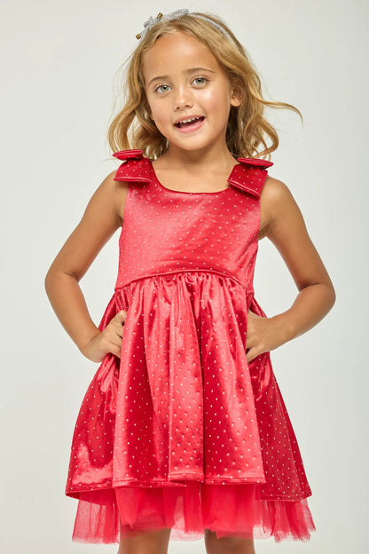 THE HOLIDAY DRESS IN RED FRONT VIEW