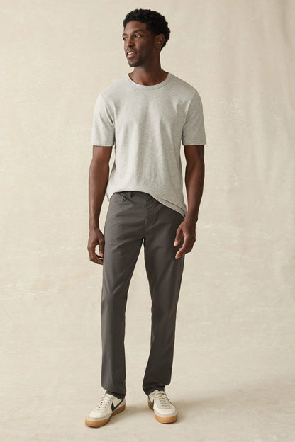 MOVEMENT 5 POCKET PANT IN GRAPHITE FRONT VIEW
