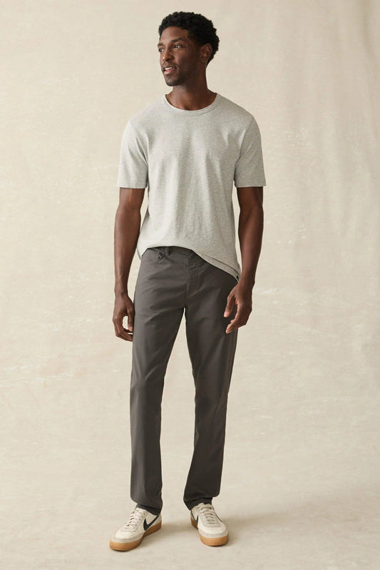 MOVEMENT 5 POCKET PANT IN GRAPHITE FRONT VIEW