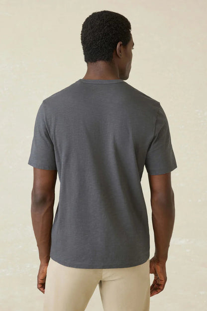 Sunwashed pocket tee in graphite back view