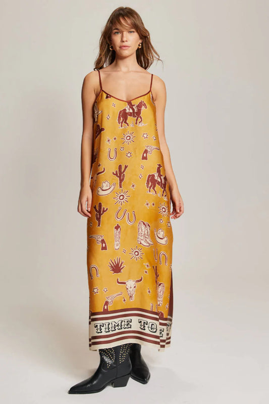 OLIVIA CAMISOLE DRESS IN RODEO FRONT VIEW