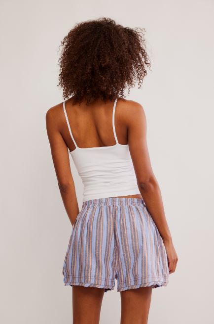 Day to day flannel boxers blue combo back view