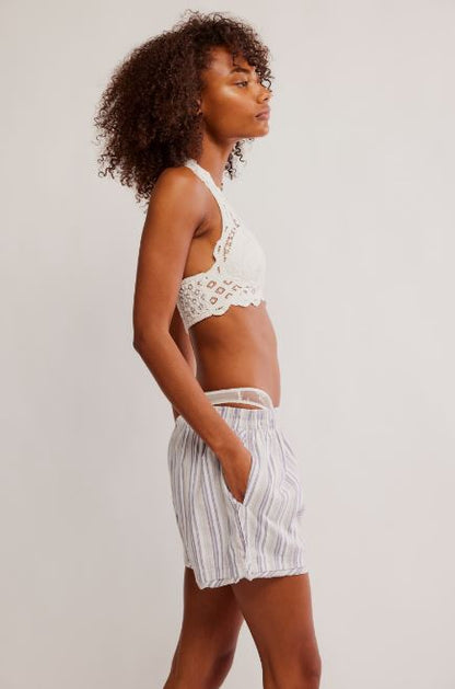 Day to day flannel boxers gray combo side view