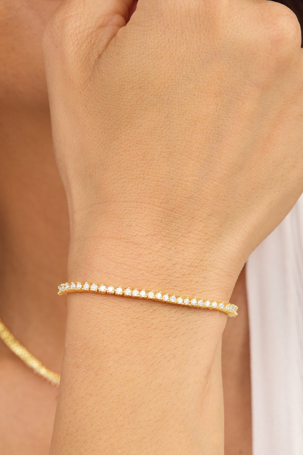 Melinda Maria Gold Baby Not Your Basic Tennis Bracelet 