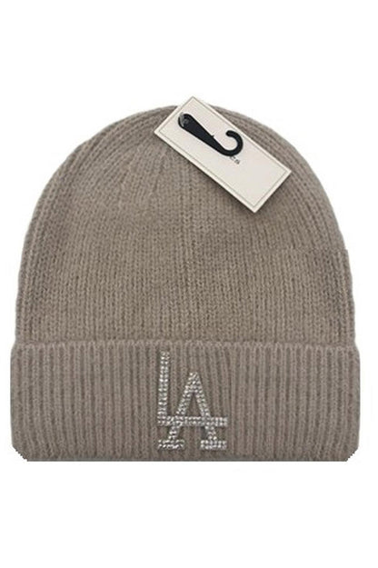 LA Beanie glitter LA in beige
