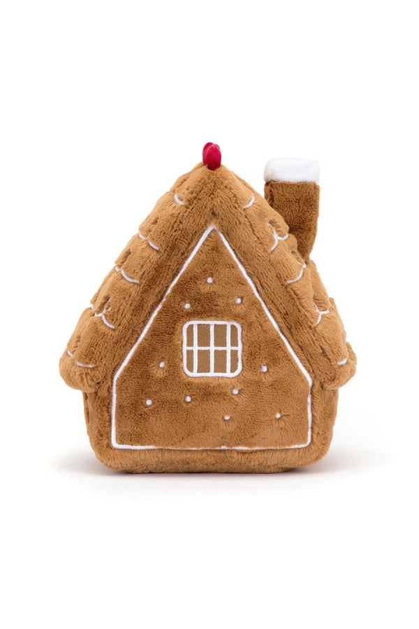 AMUSEABLES GINGERBREAD HOUSE IN BROWN BACK VIEW