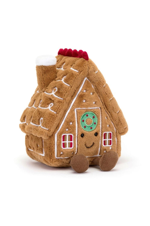 AMUSEABLES GINGERBREAD HOUSE IN BROWN FRONT VIEW