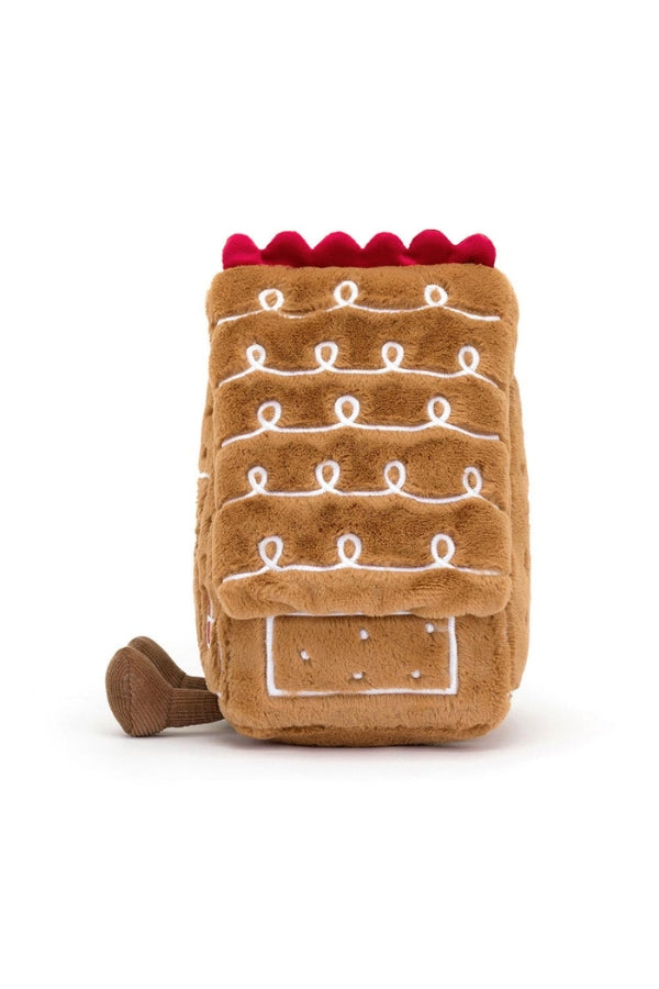 AMUSEABLES GINGERBREAD HOUSE IN BROWN SIDE VIEW