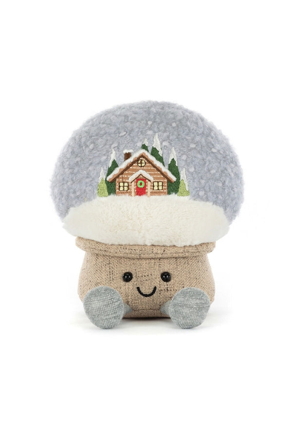 AMUSEABLES SNOW GLOBE IN GREY AND NATURAL FRONT VIEW