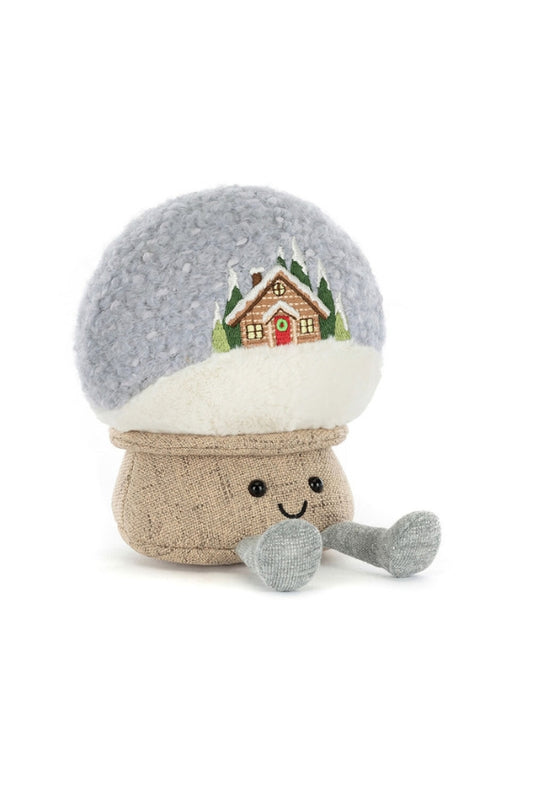 AMUSEABLES SNOW GLOBE IN GREY AND NATURAL FRONT VIEW