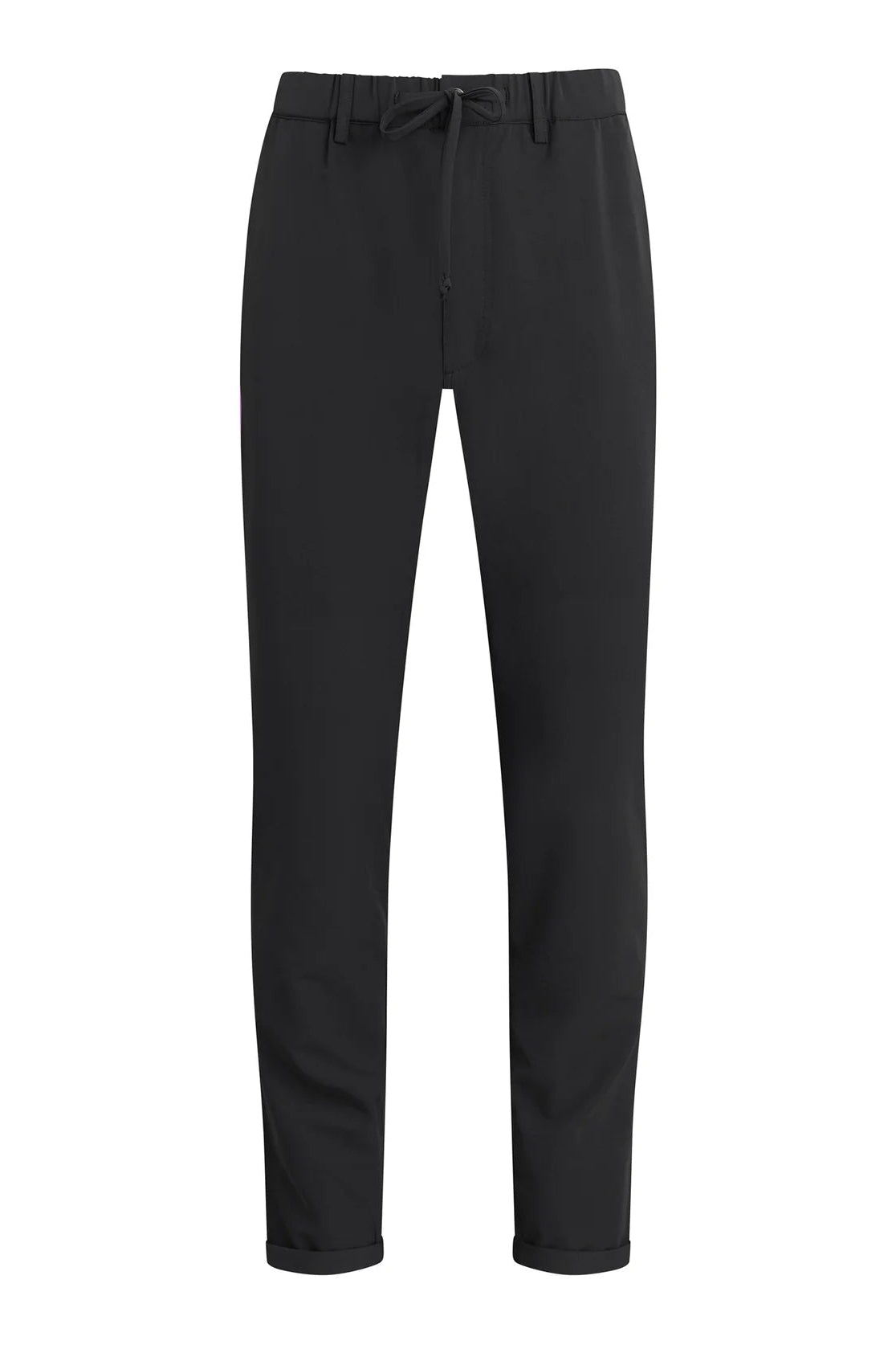 THE LAIRD NYLON PANT IN BLACK FRONT VIEW