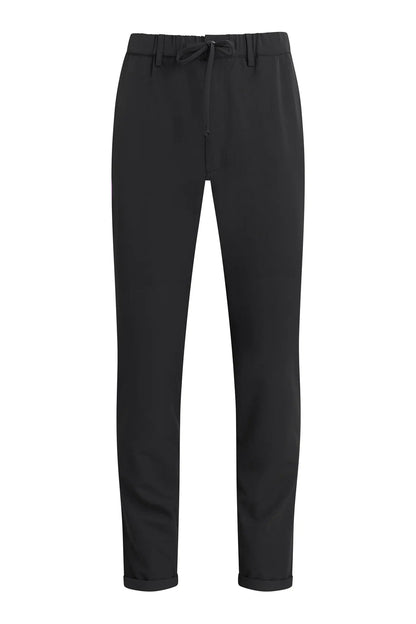 THE LAIRD NYLON PANT IN BLACK FRONT VIEW