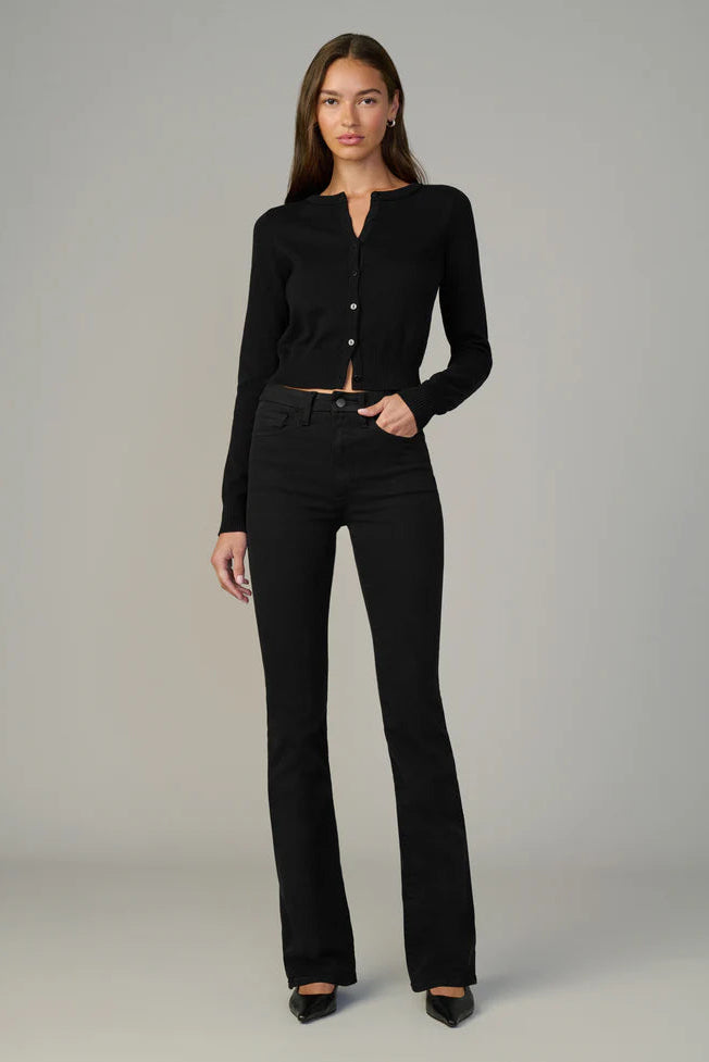 THE HI HONEY BOOTCUT IN BLACK FRONT VIEW