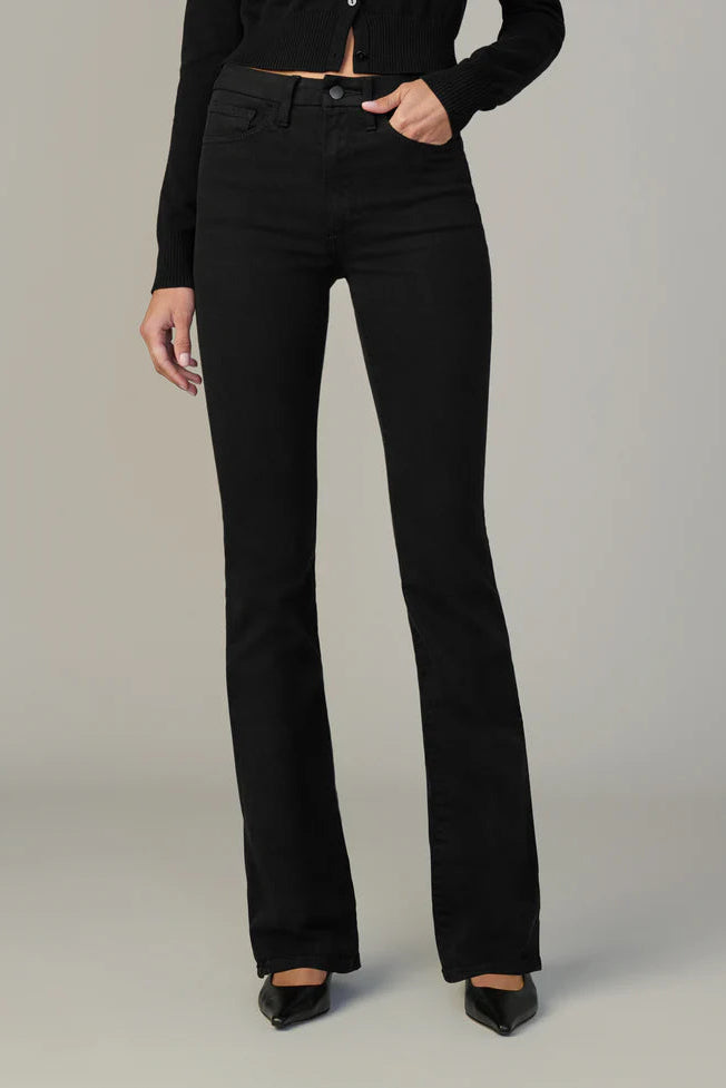 THE HI HONEY BOOTCUT IN BLACK FRONT VIEW