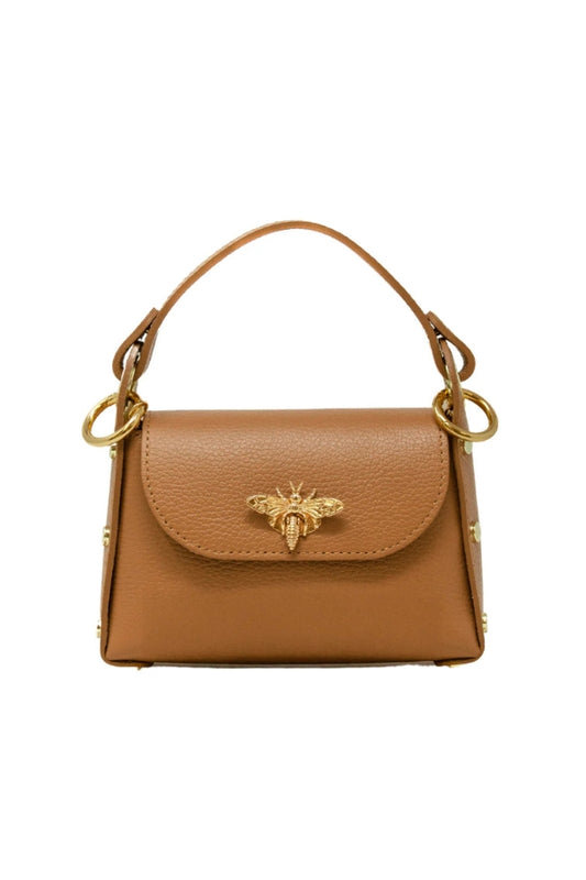 BUTTERFLY MINI BAG IN CAMEL FRONT VIEW