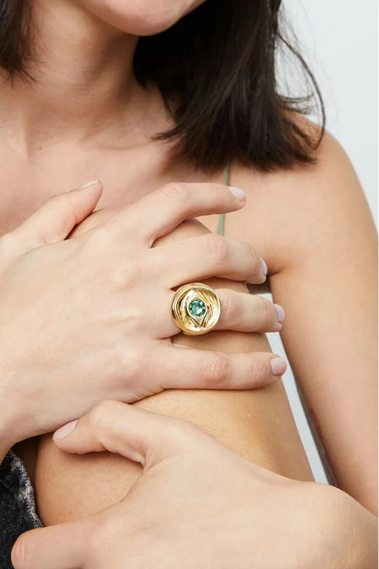 SER INTUITIVA RING IN GOLD FRONT VIEW