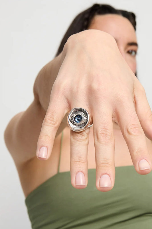 SER INTUITIVA RING IN SILVER FRONT VIEW