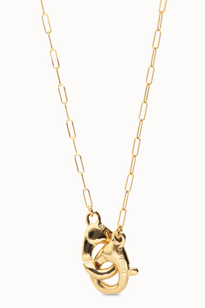 SER INSEPARABLE NECKLACE IN GOLD CLOSE UP VIEW