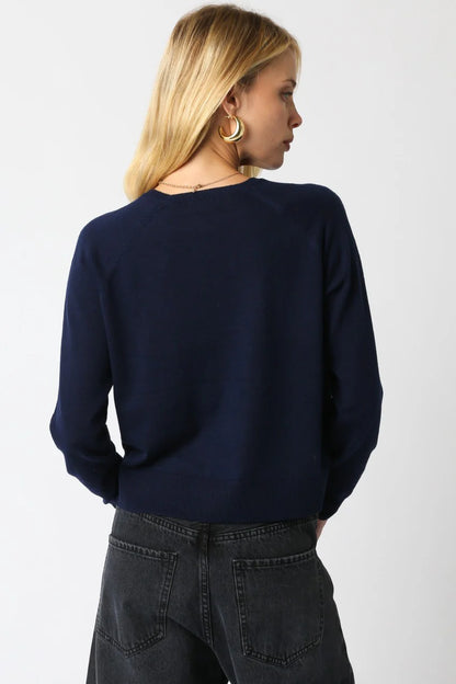 NATALIE SWEATER IN CREAM BACK VIEW