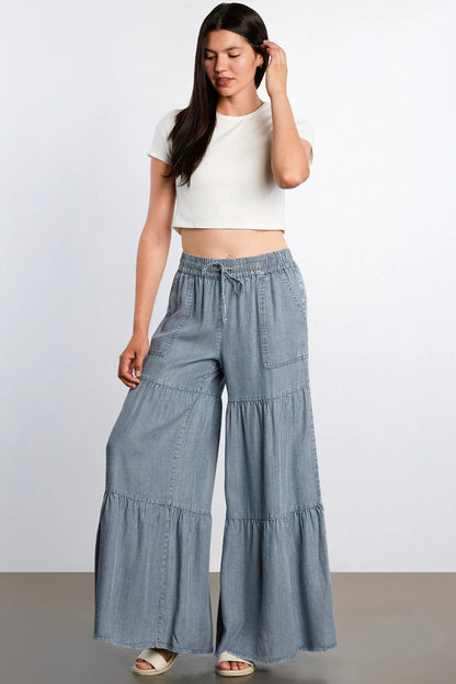 FANCY PANTS IN RAILROAD STRIPES FRONT VIEW