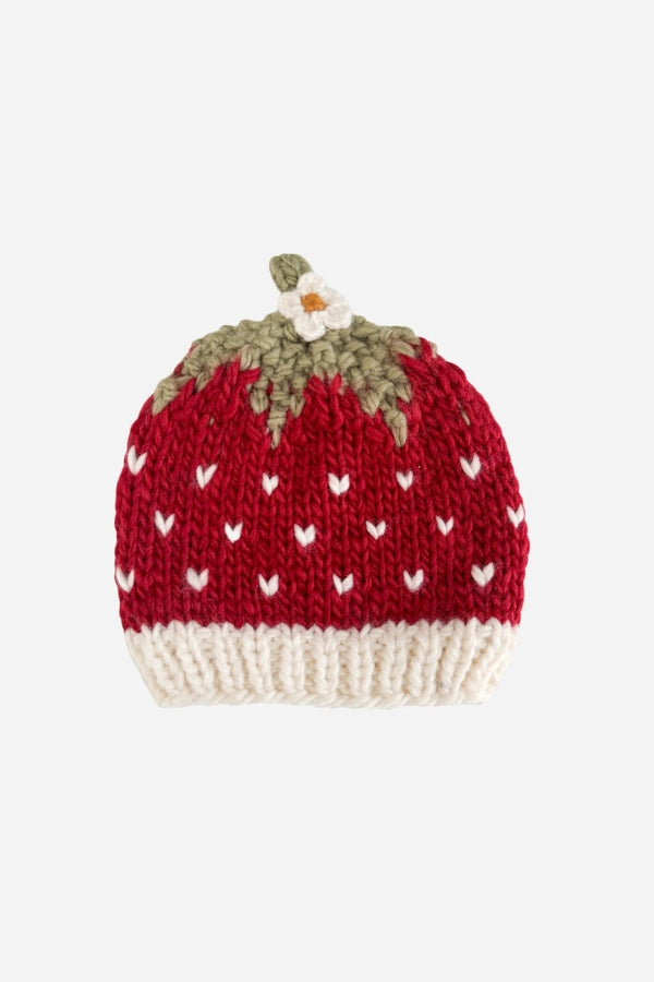 STRAWBERRY HAT IN RED/CREAM
