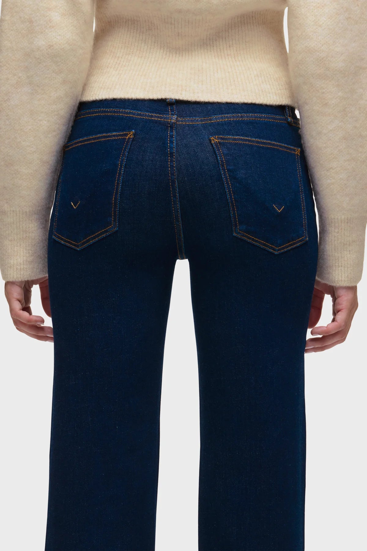 ROSIE HIGH RISE WIDE LEG IN RECHARGE BACK VIEW CLOSEUP