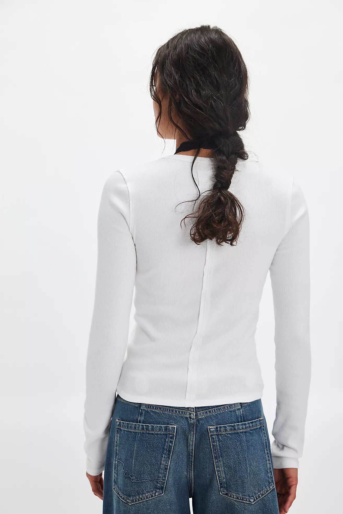 NERIA LONG SLEEVE IN WHITE BACK VIEW
