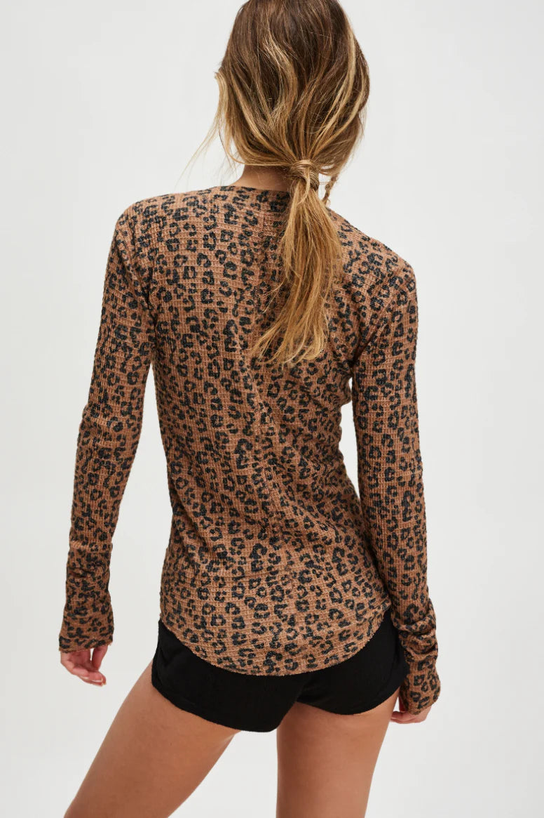 GOING PLACES CARDI TOP IN NATURAL COMBO BACK VIEW