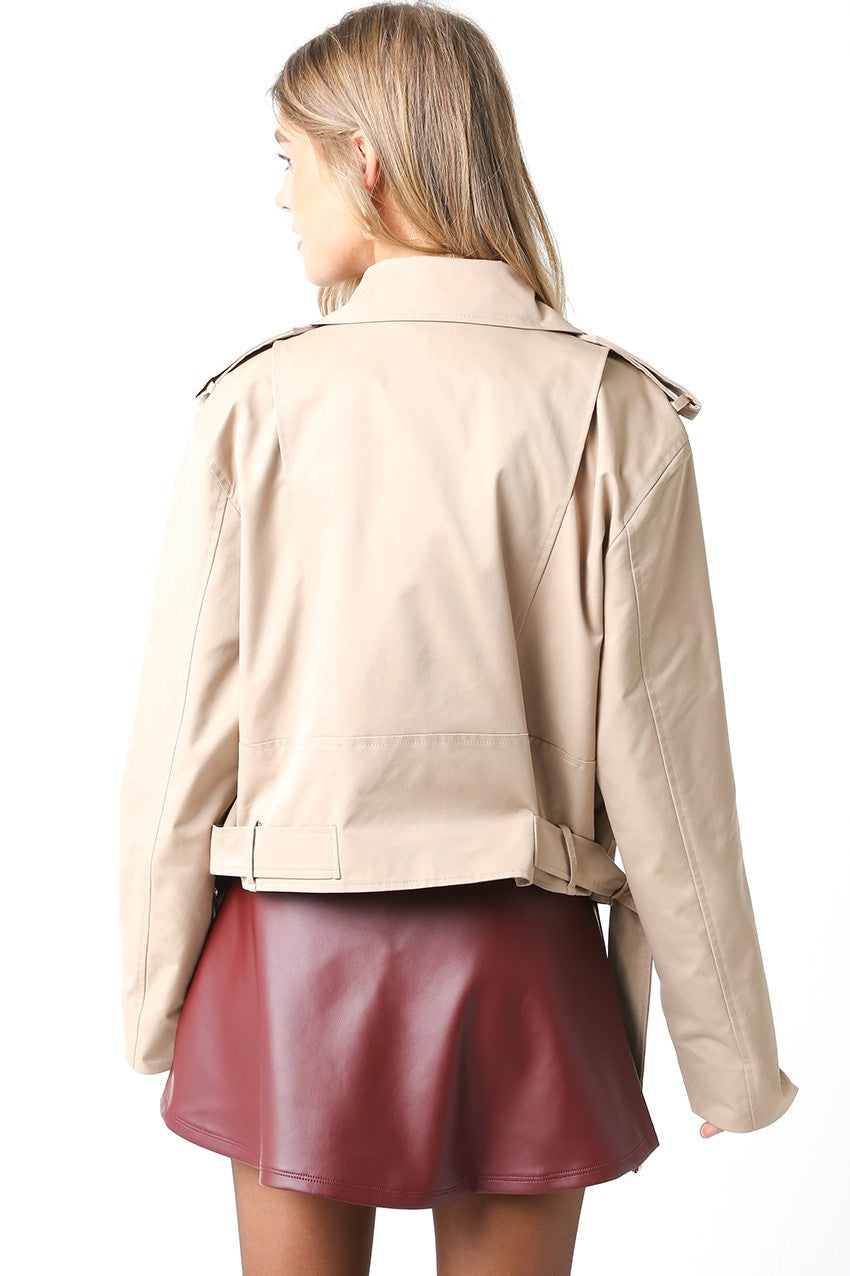 Gail jacket in Khaki back view